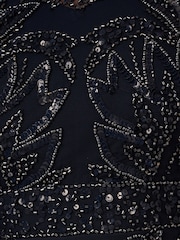 Adrianna Papell Black Studio Petite Beaded Column Long Dress - Image 6 of 6