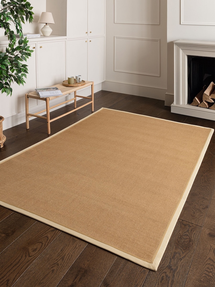 Asiatic Rugs Cream Linen Bordo Boucle Rug - Image 1 of 6