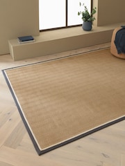 Asiatic Rugs Slate Cream Bordo Herringbone Rug - Image 1 of 6