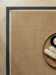 Asiatic Rugs Slate Cream Bordo Herringbone Rug - Image 2 of 6