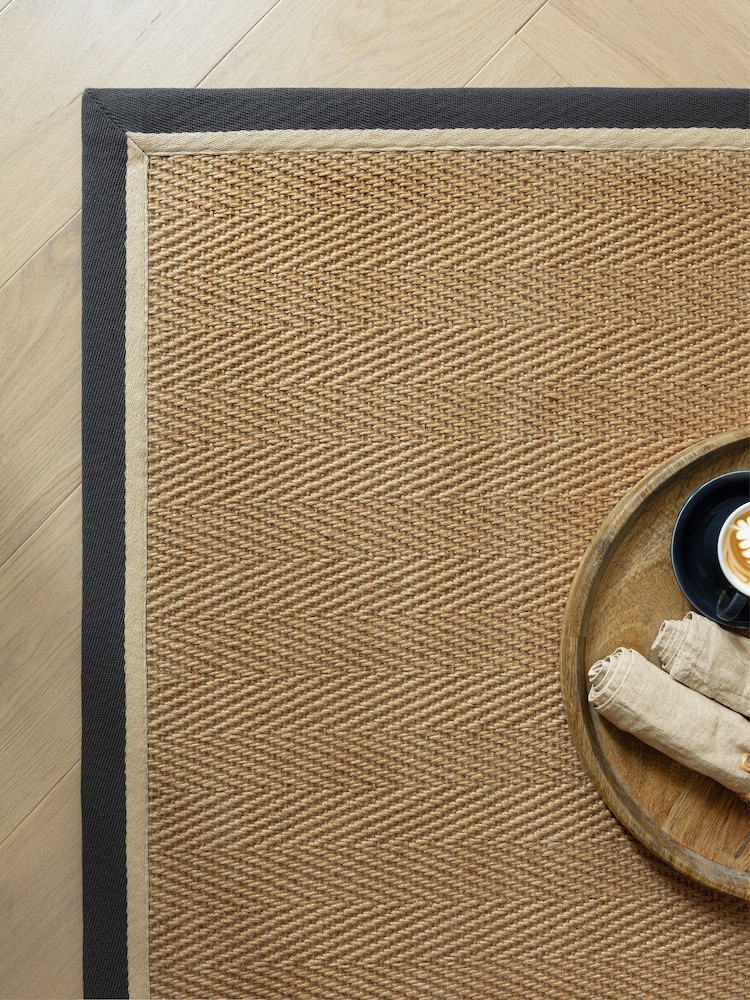 Asiatic Rugs Slate Cream Bordo Herringbone Rug - Image 2 of 6