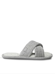 Totes Isotoner Marl Cross Strap Slippers - صورة 2 من 4