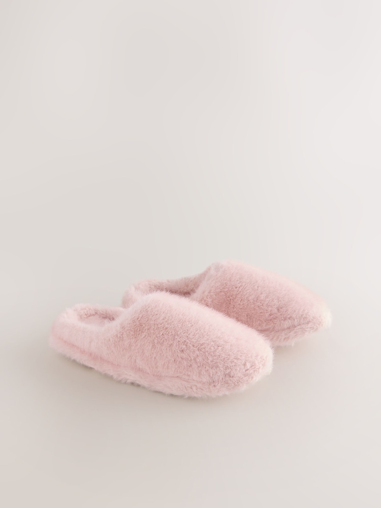 Pink Fur Mule Slippers - Image 2 of 6