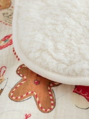 Christmas Bauble Character Muslin Fleece Baby Blanket - Image 3 of 5