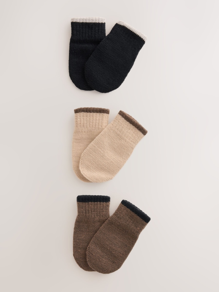 Brown Magic Mitts Gloves 3 Pack (3mths-6yrs) - Image 1 of 3 Brown Magic Mitts Gloves 3 Pack (3mths-6yrs) - Image 1 of 3