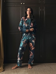 Petrol/Schmetterling - B by Ted Baker Cosy Pyjamas Set - Bild 1 von 6
