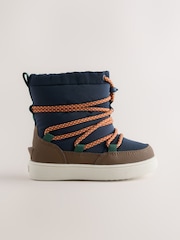 Marine - Schneestiefel zum Hineinschlüpfen mit Kordelzug - Bild 2 von 5