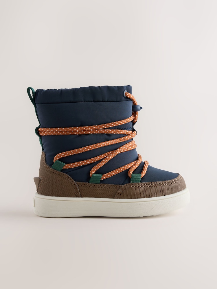 Marine - Schneestiefel zum Hineinschlüpfen mit Kordelzug - Bild 2 von 5