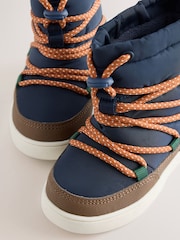Marine - Schneestiefel zum Hineinschlüpfen mit Kordelzug - Bild 3 von 5