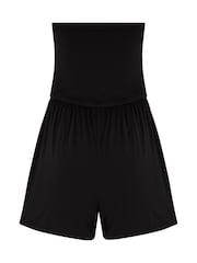 Pour Moi Black Betty Strapless Bandeau Jersey Beach Playsuit - Image 3 of 4