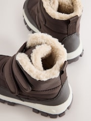 朱古力啡色 - Warm Lined Touch Fastening Walking Boots - 圖片 5/7