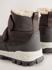 朱古力啡色 - Warm Lined Touch Fastening Walking Boots - 圖片 7/7