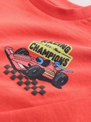 Red Racing Car Long Sleeve Back Graphic T-Shirt (3mths-7yrs) - Image 4 of 4