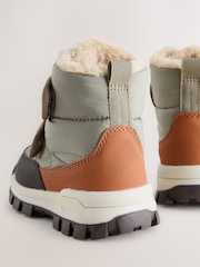 灰色 - Warm Lined Touch Fastening Walking Boots - 圖片 4/6