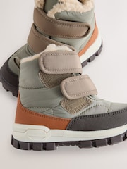 灰色 - Warm Lined Touch Fastening Walking Boots - 圖片 5/6