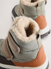 灰色 - Warm Lined Touch Fastening Walking Boots - 圖片 6/6