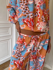 Never Fully Dressed Orange Mermaid Balloon Trousers Pyjamas - Image 4 of 12