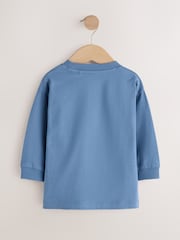 Blue Capybara in Space Long Sleeve Graphic T-Shirt (3mths-7yrs) - Image 2 of 4