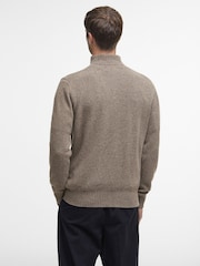 بني فاتح - كنزة صوف بربع سحاب من ®Barbour - صورة 2 من 7