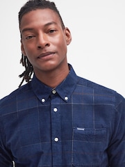 Barbour® Navy Blair Tartan Cord Shirt - Image 3 of 9