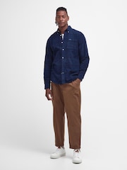 Barbour® Navy Blair Tartan Cord Shirt - Image 4 of 9