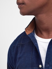 Barbour® Navy Blair Tartan Cord Shirt - Image 6 of 9