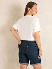 Evans Blue Denim Shorts - Image 3 of 5