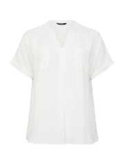 Evans White Short Sleeve Airflow Blouse - Image 5 of 5