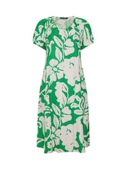 Evans Green Printed Swing Dress - Image 5 of 5
