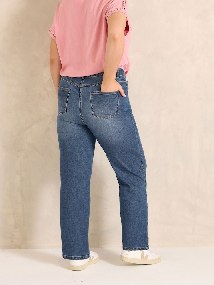 Evans Blue Straight Leg Denim Jeans - Image 2 of 5
