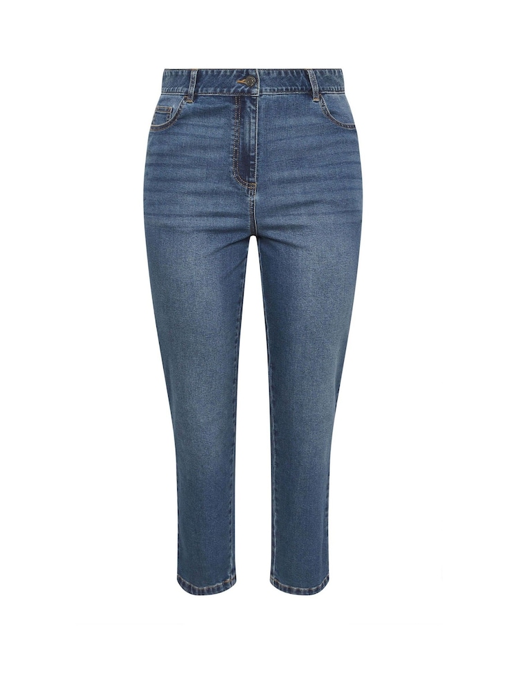 Evans Blue Straight Leg Denim Jeans - Image 5 of 5