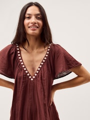 Monsoon Aurelia Embroidered Cotton Jumpsuit - Image 3 of 5