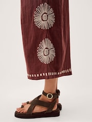 Monsoon Aurelia Embroidered Cotton Jumpsuit - Image 4 of 5