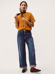 Monsoon Yellow Sarna Textured Knit Cardigan - Image 2 of 5