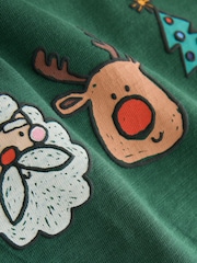 Navy/Red Long Sleeve Christmas T-Shirts 3 Pack (3mths-7yrs) - Image 7 of 7