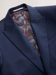 bleu vif - Slim Fit Satin Lapel Insert Tuxedo Suit Jacket - Image 12 de 13