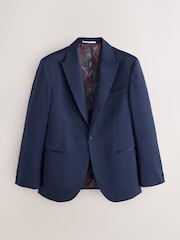 bleu vif - Slim Fit Satin Lapel Insert Tuxedo Suit Jacket - Image 8 de 13
