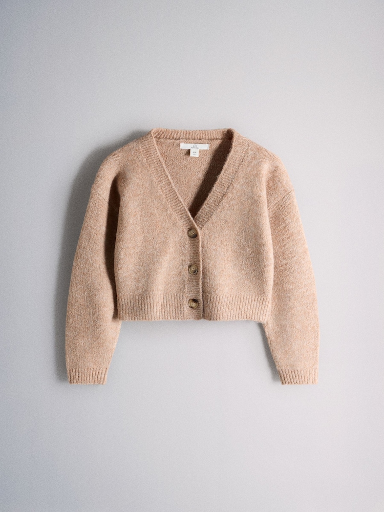 The Set 2 Pack V-Neck Knitted Cardigan Neutral - Image 2 of 5 The Set 2 Pack V-Neck Knitted Cardigan Neutral - Image 2 of 5