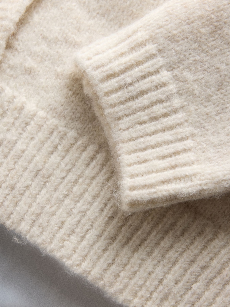 The Set 2 Pack V-Neck Knitted Cardigan Neutral - Image 5 of 5 The Set 2 Pack V-Neck Knitted Cardigan Neutral - Image 5 of 5