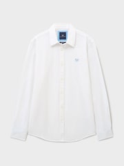 Crew Clothing White Long-Sleeve Linen Shirt - Image 5 of 5