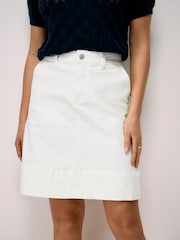 Weiß - Crew Clothing Analee Denimrock - Bild 1 von 5