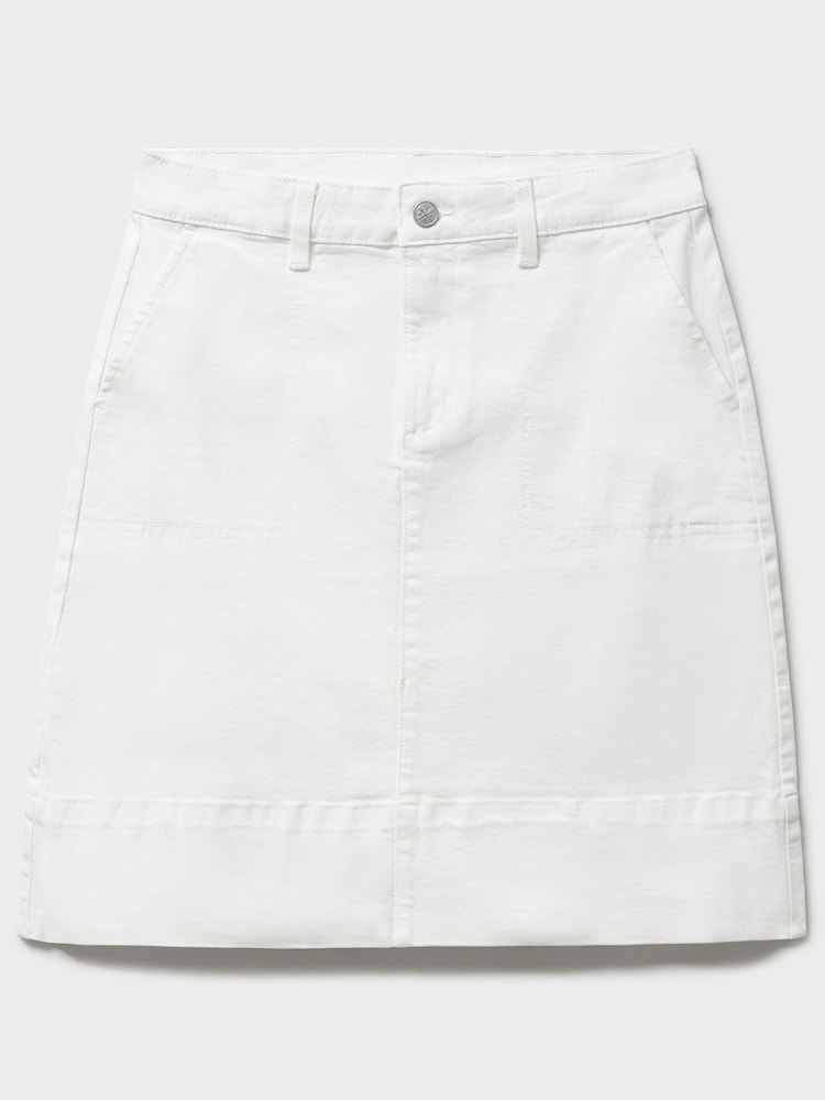 Weiß - Crew Clothing Analee Denimrock - Bild 5 von 5 Weiß - Crew Clothing Analee Denimrock - Bild 5 von 5