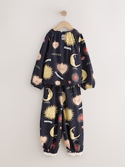 Never Fully Dressed Black Mystic Viscose Nylon Button Through Pyjamas - Image 2 of 4