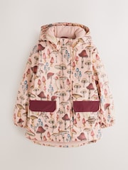 Never Fully Dressed Pink Mushroom Waterproof Rain Coat - Image 1 of 1