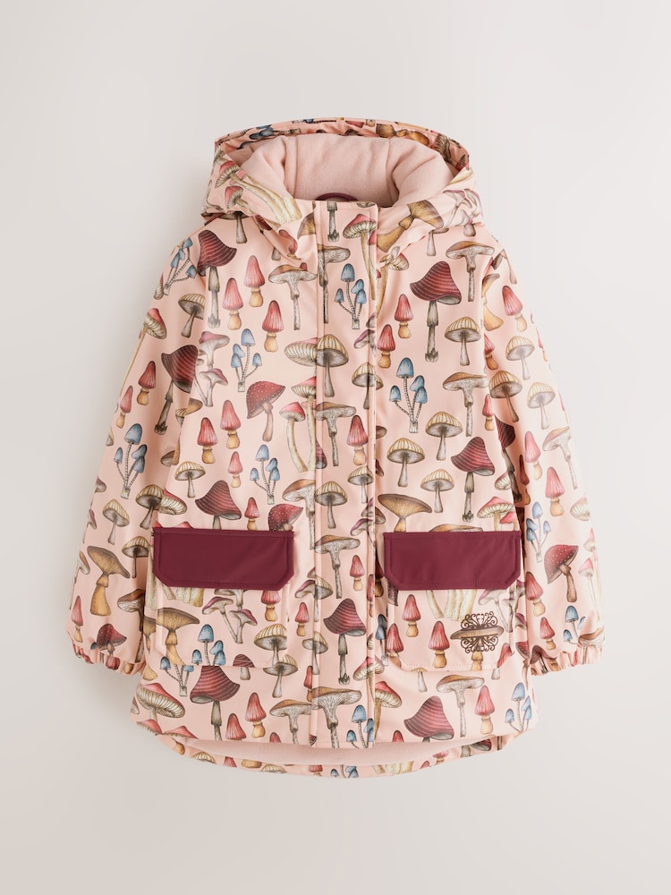 Never Fully Dressed Pink Mushroom Waterproof Rain Coat - Image 1 of 1