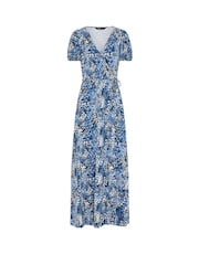 Long Tall Sally Blue Wrap Maxi Dress - Image 5 of 5