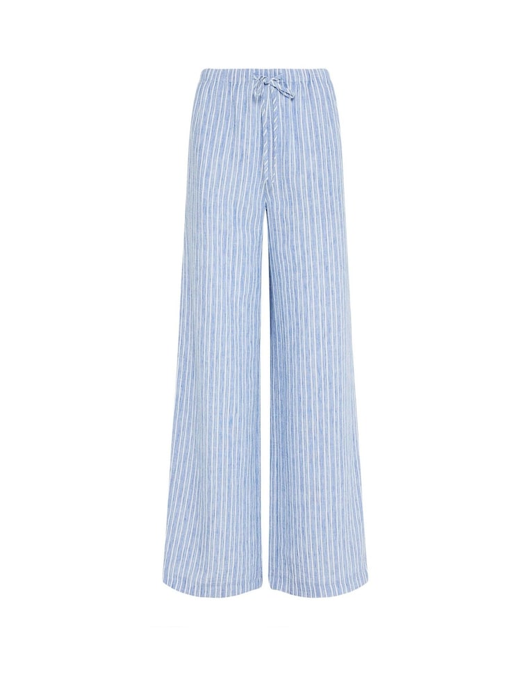 Long Tall Sally Blue Stripe Wide Leg Trousers - Image 5 of 5