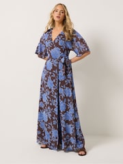 Long Tall Sally Brown Wrap Maxi Dress - Image 2 of 5