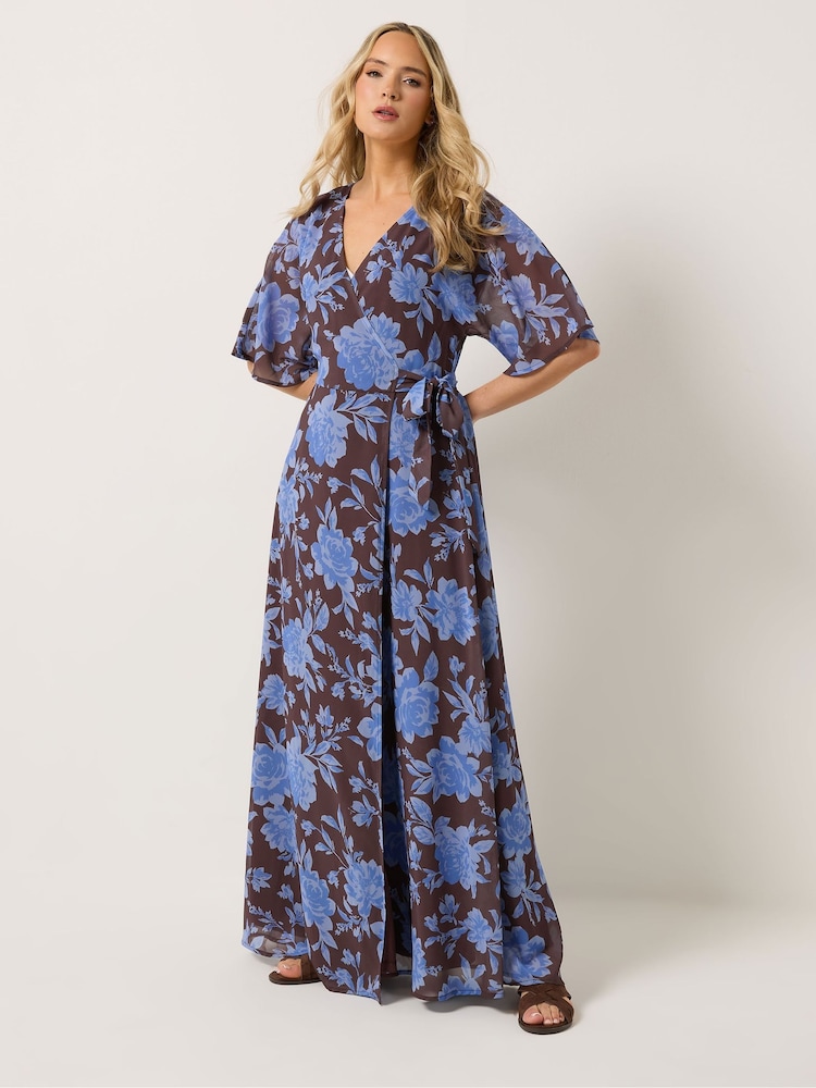 Long Tall Sally Brown Wrap Maxi Dress - Image 2 of 5 Long Tall Sally Brown Wrap Maxi Dress - Image 2 of 5