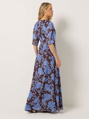 Long Tall Sally Brown Wrap Maxi Dress - Image 3 of 5